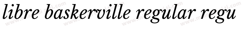 libre baskerville regular regular字体转换